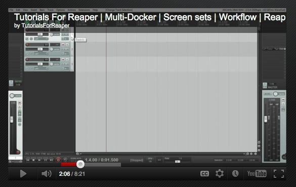 Multi-Docker | Screen sets | Workflow | Reaper 4